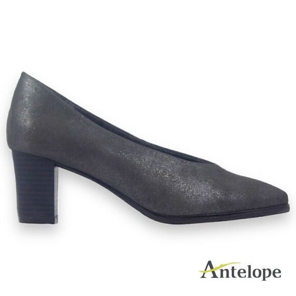 ANTELOPE 509 Metallic Pump in Gray Suede Leather - Picture 1 of 14